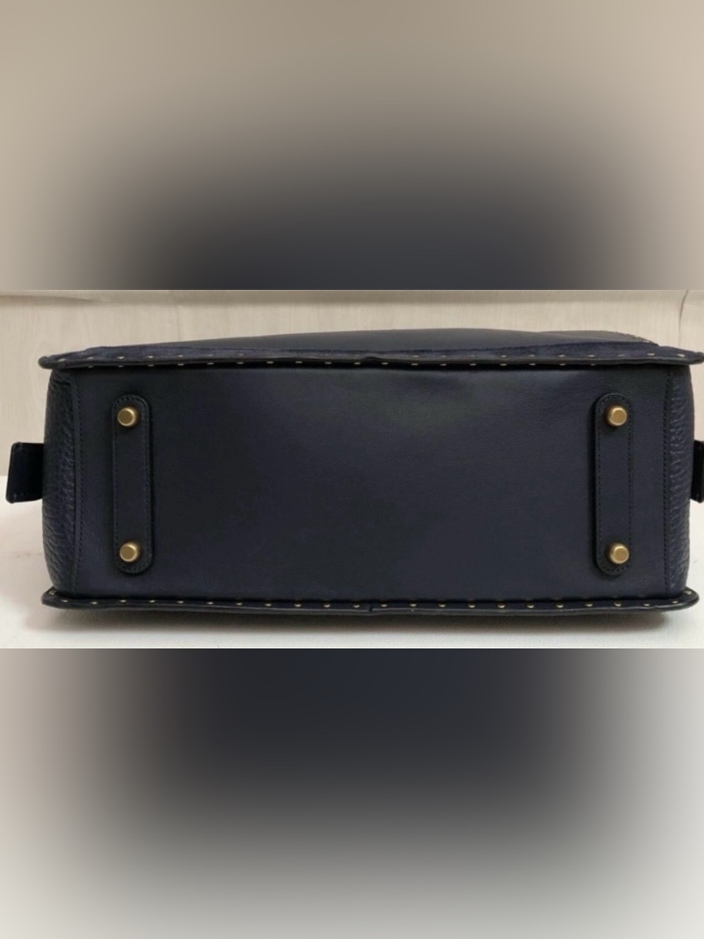 COACH Navy Blue Pebble Leather Gold Stud Dreamer and Wallet Set - Picture 15 of 16